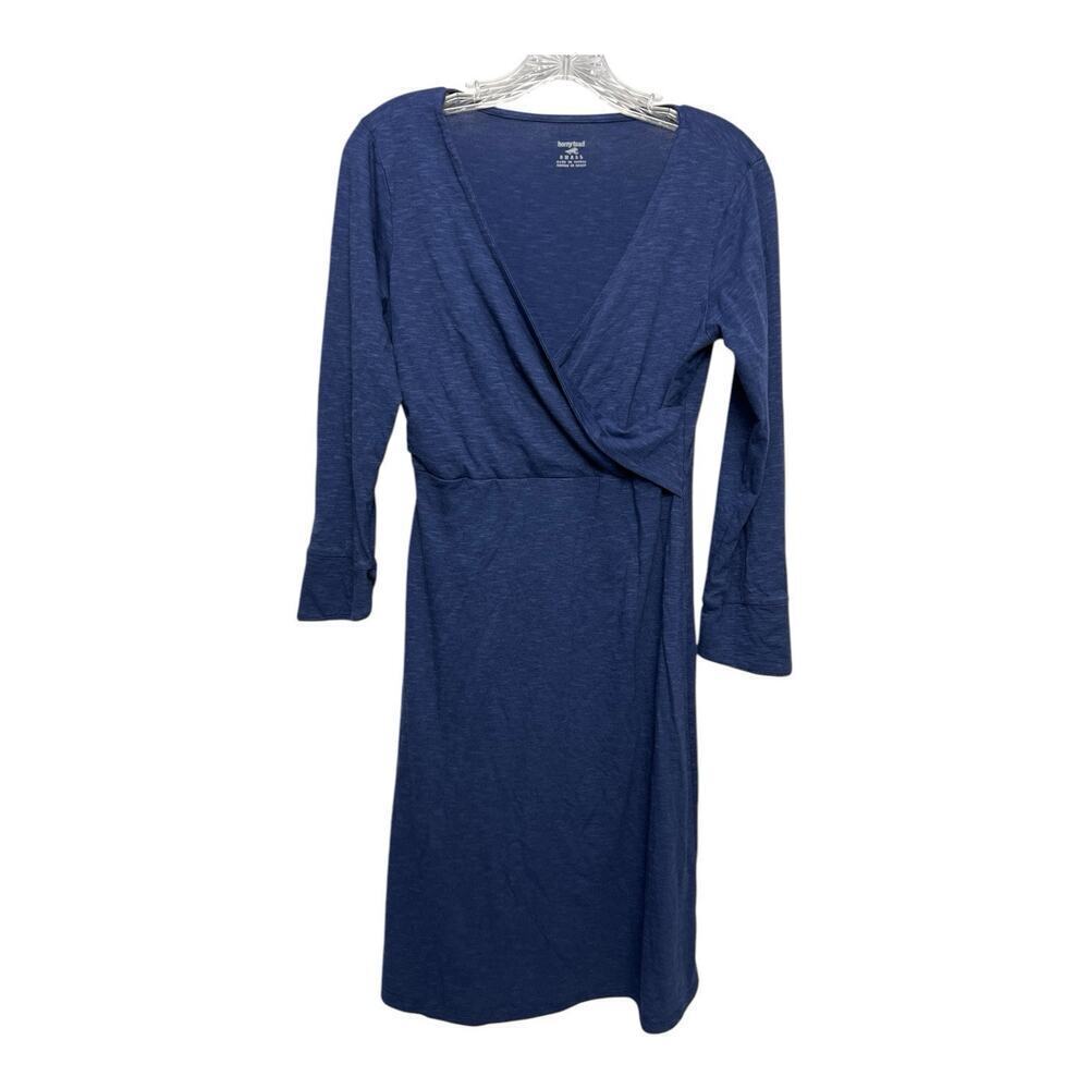 Horny Toad Women’s Blue V-Neck Long Sleeve Midi Dress Sz Small Gorpcore